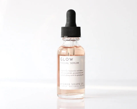 Glow Facial Serum with Vitamin C + Hyaluronic Acid -  - Wicked Soaps Co. - Wild Lark