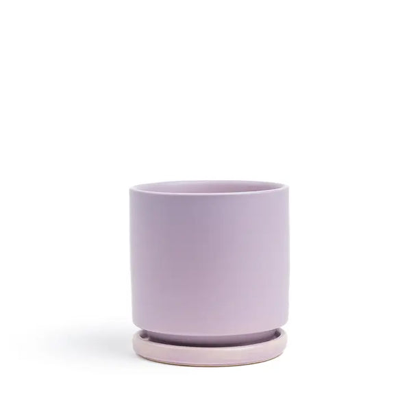 10.5" Gemstone Pot - with Water Saucer - Lavender - Momma Pots - Wild Lark