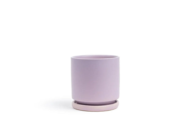 6.5" Gemstone Pot - with Water Saucer - Lavender - Momma Pots - Wild Lark