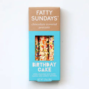 SALE! Birthday Cake Chocolate Covered Pretzels -  - Fatty Sundays - Wild Lark