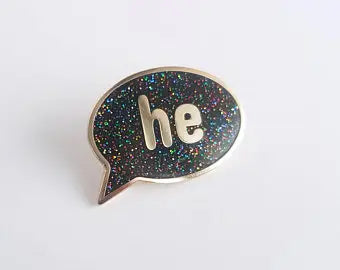 He Pronoun Pin -  - Little Rainbow Paper Co - Wild Lark