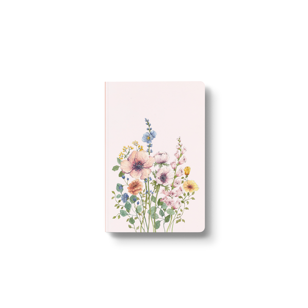 Pink Wildflowers Layflat Notebook -  - Denik - Wild Lark
