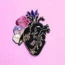 Glitter Punk Iron On Patches - Anatomical heart embroidered iron-on patch - Glitter Punk - Wild Lark