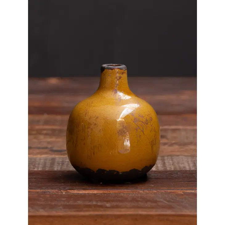 Small Ceramic Vase - Mustard - Chehoma - Wild Lark