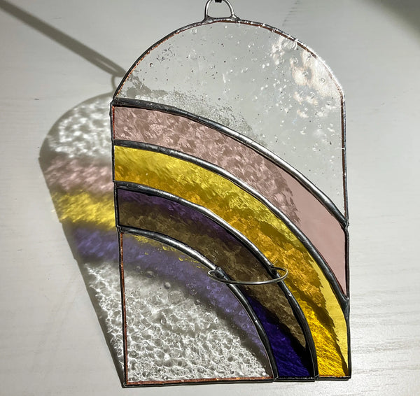 Rainbow Stained Glass - Air Plant Holder - Arch - The Glass Magnolia - Wild Lark