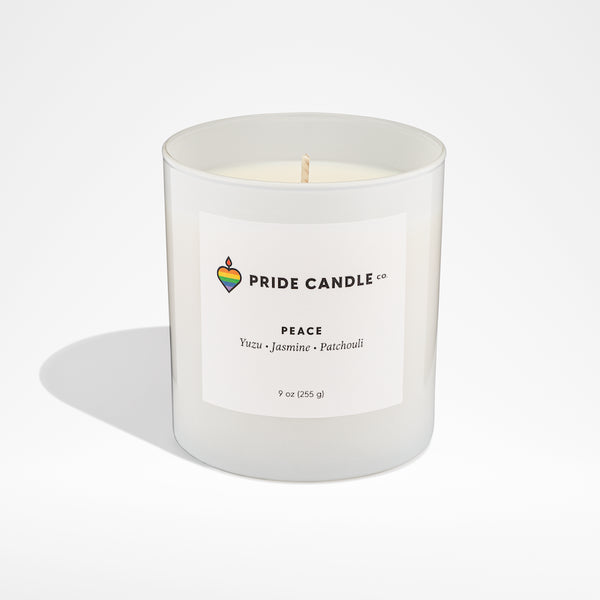 SALE! Pride 9oz Candle - Peace - Pride Candle Company - Wild Lark