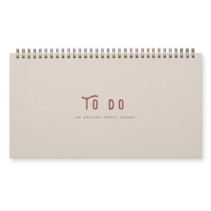 To Do Simple Undated Weekly Planner - Morning Fog - Ruff House Print Shop - Wild Lark