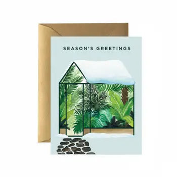 Season's Greetings Greenhouse Greeting Card -  - Paper Anchor Co. - Wild Lark