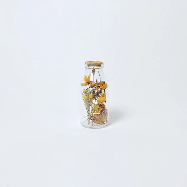 Dried Florals in Glass - Yellow Gold | Harapan 100mL - Field Of Hope - Wild Lark