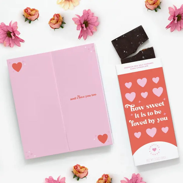 Chocolate Bar Greeting Card - How Sweet It Is to Be Loved By You - Sweeter Cards - Wild Lark