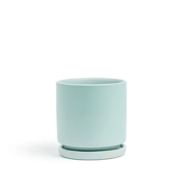 10.5" Gemstone Pot - with Water Saucer - Air Blue - Momma Pots - Wild Lark