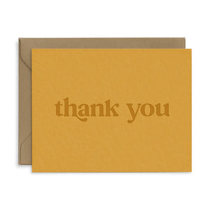 Thank You Card - Serif -  - Ruff House Print Shop - Wild Lark