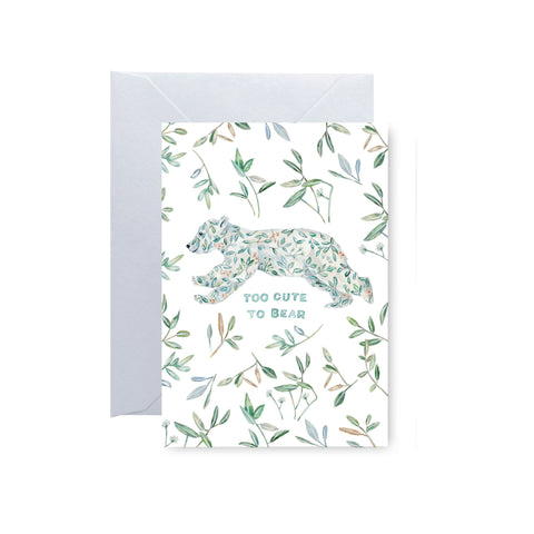 "Too Cute To Bear" Card (small) -  - Lana's Shop - Wild Lark