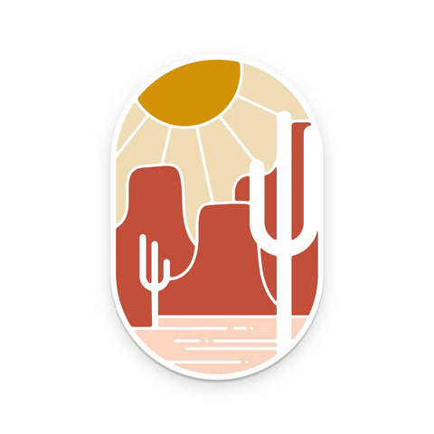 Desert Sunset Sticker -  - Ruff House Print Shop - Wild Lark
