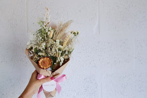 Nude + White Dried Floral Bouquet -  - House of Lilac - Wild Lark