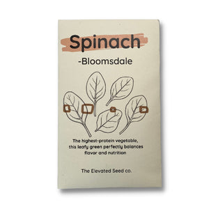 Spinach Seeds- Bloomsdale -  - The Elevated Seed Co - Wild Lark