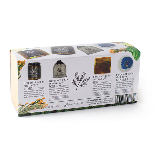 SALE! Bergamot Cedar Artisanal Spa Gift Box -  - Hemlock Park - Wild Lark