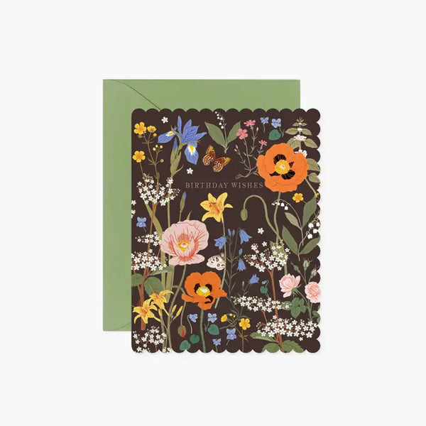 Birthday Card - Wild Flowers Field - Botanica Paper Co. - Wild Lark
