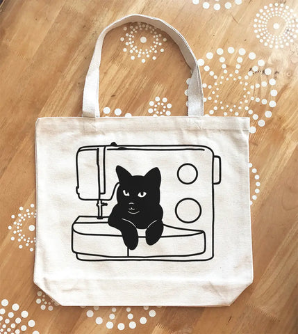 Sewing Cat Tote Bag -  - Jaycat Designs - Wild Lark