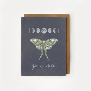 "You Are Magic" Luna Moth Card -  - Root & Branch Paper Co. - Wild Lark