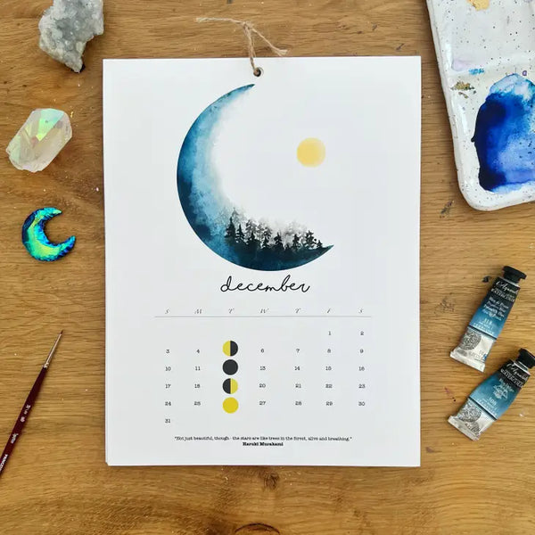 Sale! 2023 Moon Phase Calendar -  - Jess Weymouth - Wild Lark