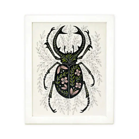 8" x 10" Stag Beetle Art Print -  - Wit & Whistle - Wild Lark
