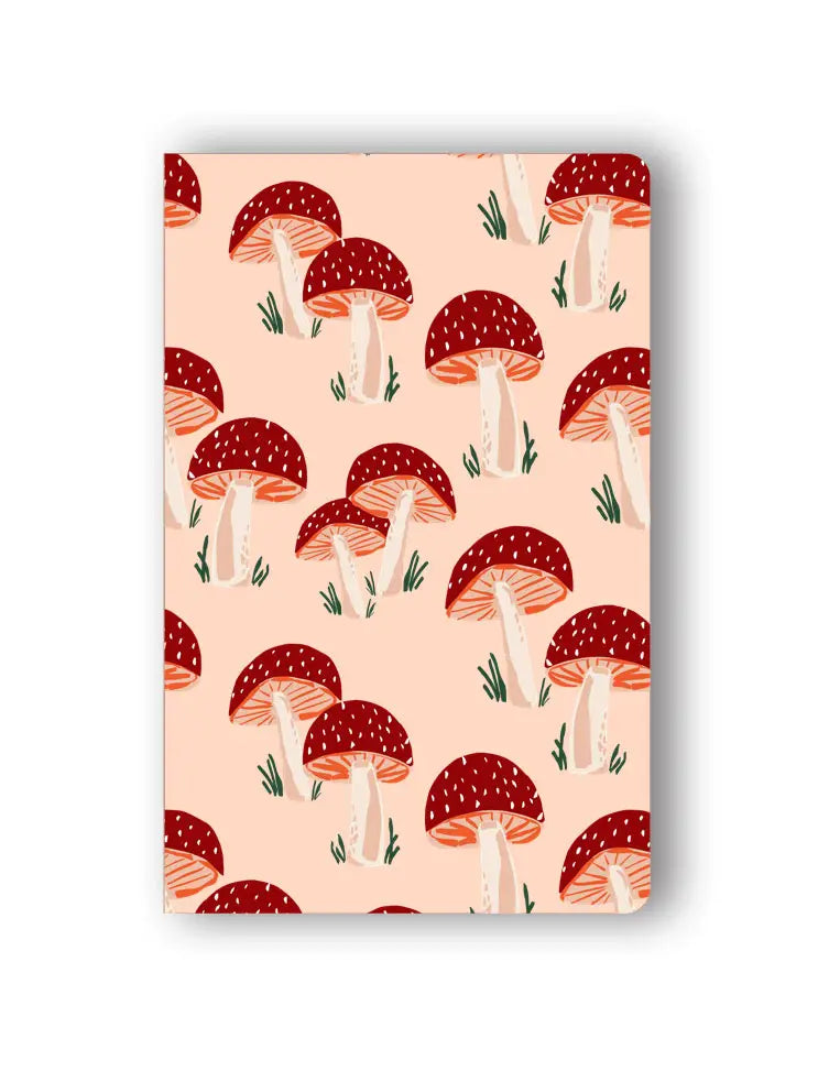 Peach Mushrooms classic layflat notebook -  - Denik - Wild Lark