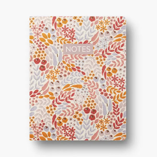 Layflat Lined Journal Notebook (8.5" x 11") - Marigold Wildflowers - Elyse Breanne Design - Wild Lark