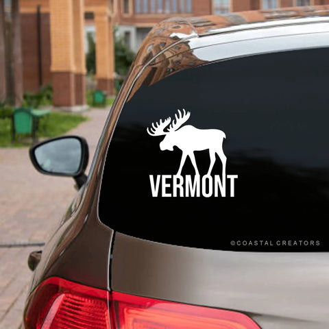 Vermont Moose Vinyl Window Sticker Decal -  - Coastal Creators of Connecticut - Wild Lark