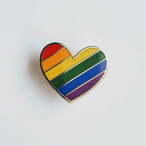 Sale!Rainbow Heart Pin - - Little Rainbow Paper Co - Wild Lark