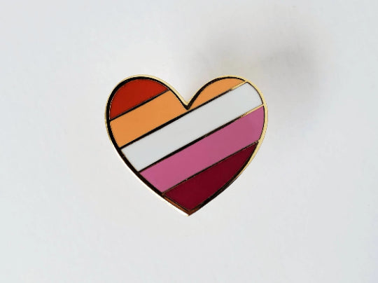 Lesbian Heart Pin -  - Little Rainbow Paper Co - Wild Lark