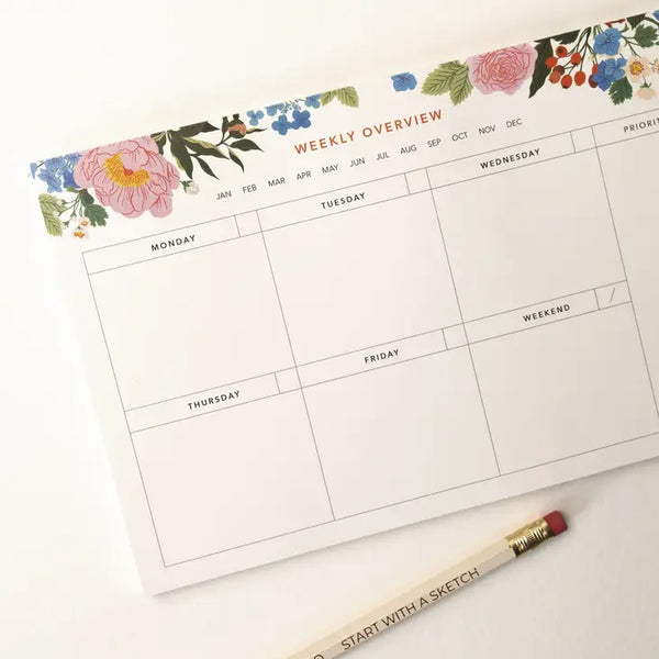 Weekly Overview Notepad -  - Botanica Paper Co. - Wild Lark