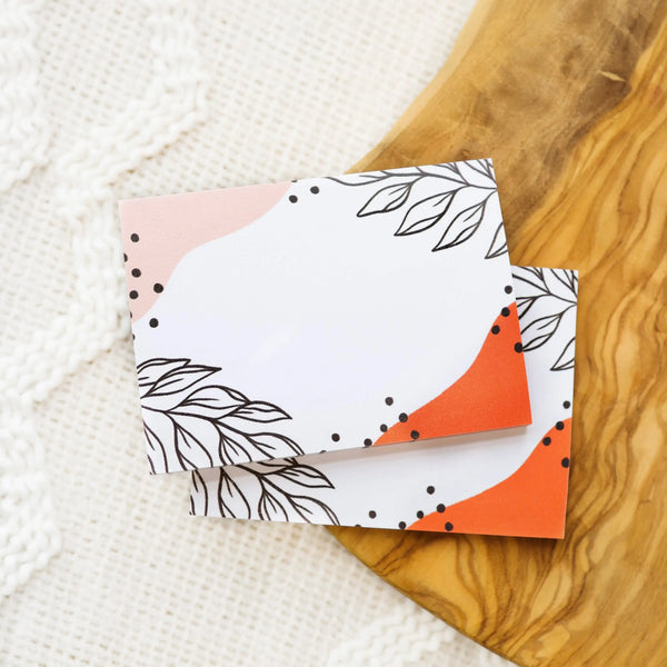 Decorated Sticky Note Pad - Pink Leaves - Elyse Breanne Design - Wild Lark
