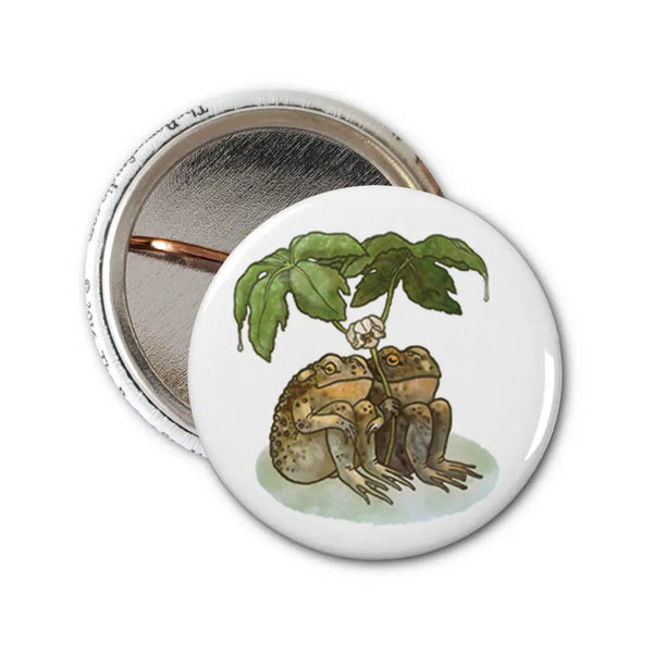 1" Button Pin - Two Toads - The Bower Studio - Wild Lark