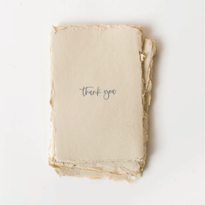 "Thank You" Handmade Paper Card -  - Paper Baristas - Wild Lark