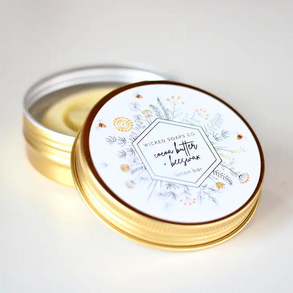 Cocoa Butter + Beeswax Lotion Bar -  - Wicked Soaps Co. - Wild Lark