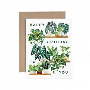 Plant Shelf Happy Birthday Greeting Card -  - Paper Anchor Co. - Wild Lark