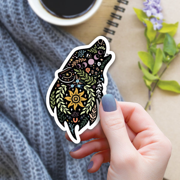 Floral Magic Stickers - Wildly Enough - Wolf - Wildly Enough - Wild Lark
