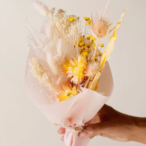 Mini Dried Flower Bouquet - Peaches & Cream - Idlewild Floral Co - Wild Lark