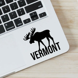 Vermont Moose Vinyl Laptop Sticker -  - Coastal Creators of Connecticut - Wild Lark