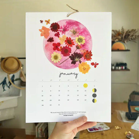 Sale! 2023 Moon Phase Calendar -  - Jess Weymouth - Wild Lark