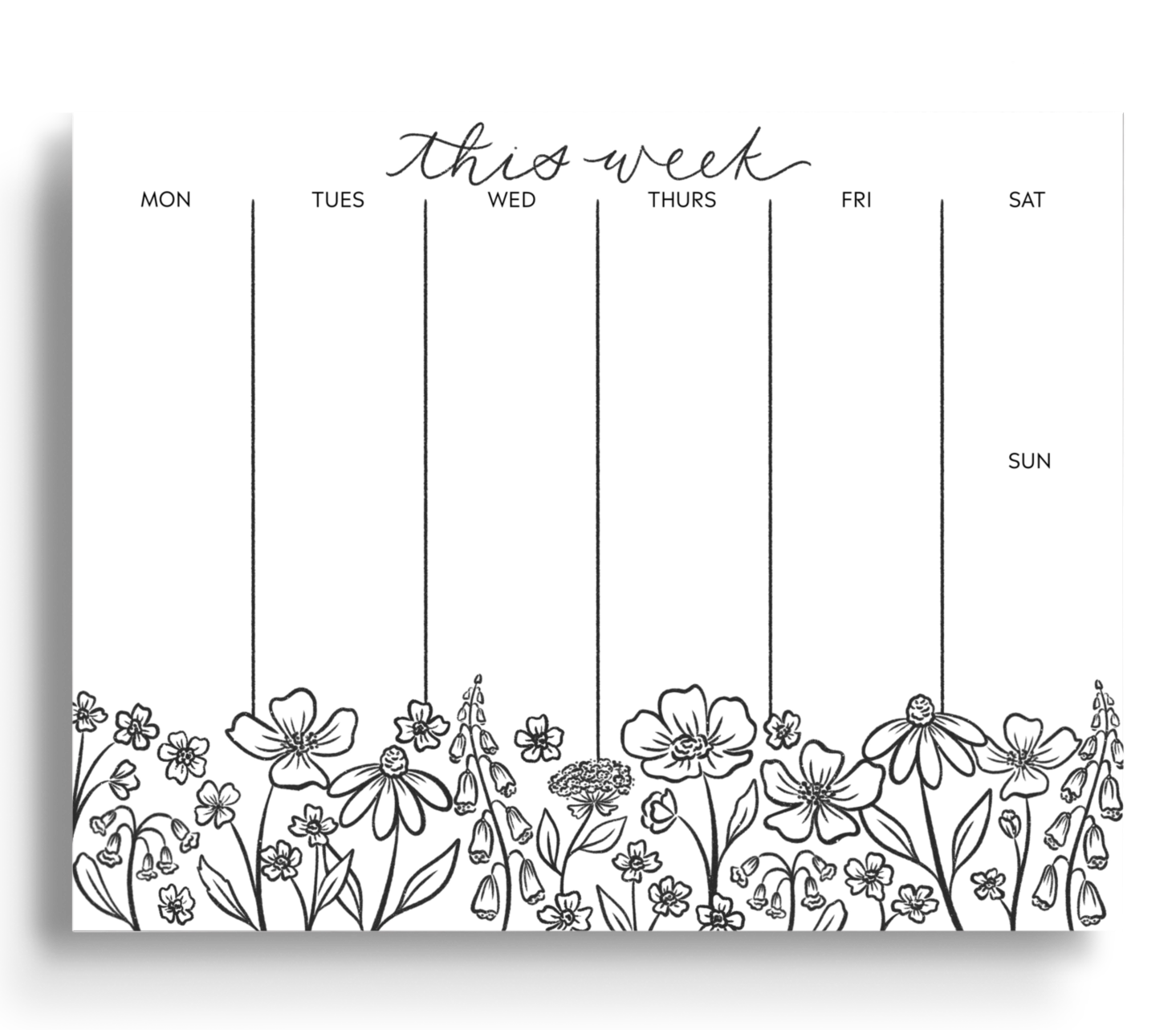 Pressed Florals Weekly Planner Notepad -  - Elyse Breanne Design - Wild Lark