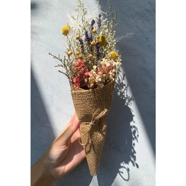 Dried Flowers Burlap Bouquet -  - Wildflower Co. - Wild Lark