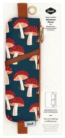 Navy Mushroom Notebook Pouch -  - Denik - Wild Lark