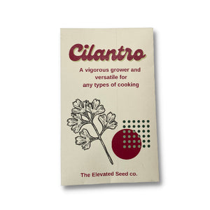 Cilantro Garden Seeds -  - The Elevated Seed Co - Wild Lark