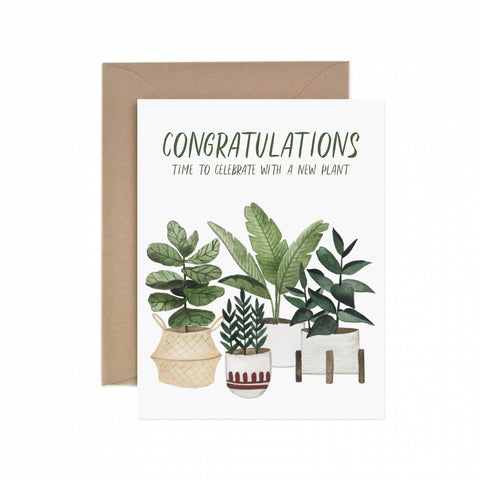 "Congratulations" Celebrate With New Plant Card -  - Paper Anchor Co. - Wild Lark