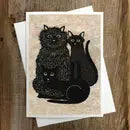 Greeting Card - Cat Trio - Rural Pearl: Cut Paper Art by Angie Pickman - Wild Lark