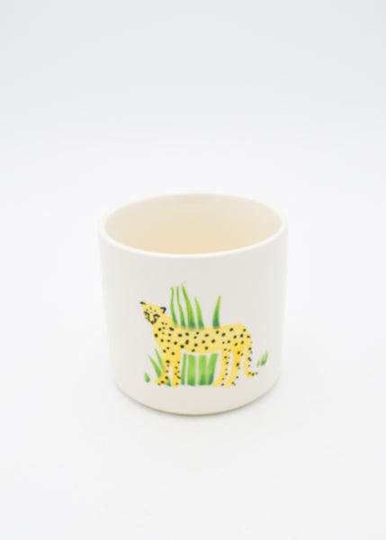 Cheetah White Pot -  - Pots and Vases - Wild Lark