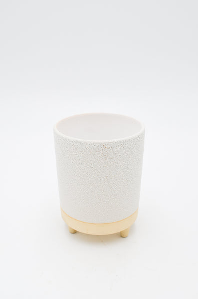 3-leg White Tan Pot (2 Sizes Available) -  - Pots and Vases - Wild Lark