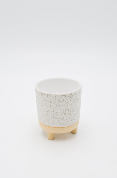 3-leg White Tan Pot (2 Sizes Available) -  - Pots and Vases - Wild Lark